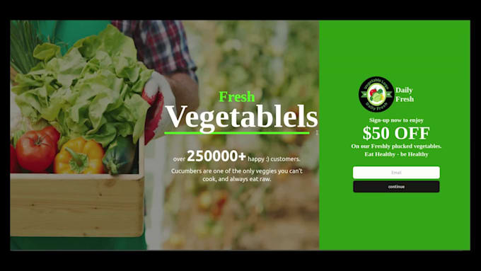 craft a landing page in react with tailwindcss