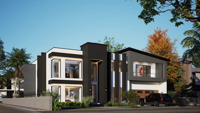 create exterior modeling and realistic renders in d5 or lumion
