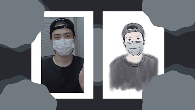Draw faceless lineart portrait for single, couple and family in 3 hours ...