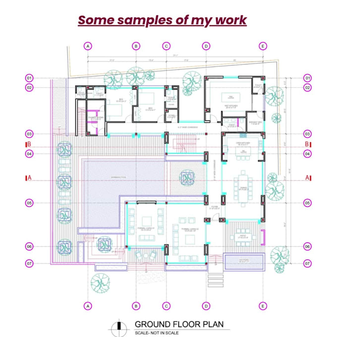 auto cad designer architectural and structural drawings