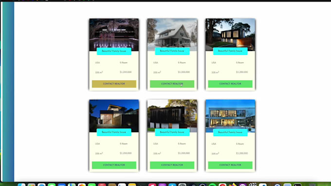 build custom real state website using HTML CSS javascript