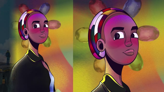create loop animation for your character, art or image