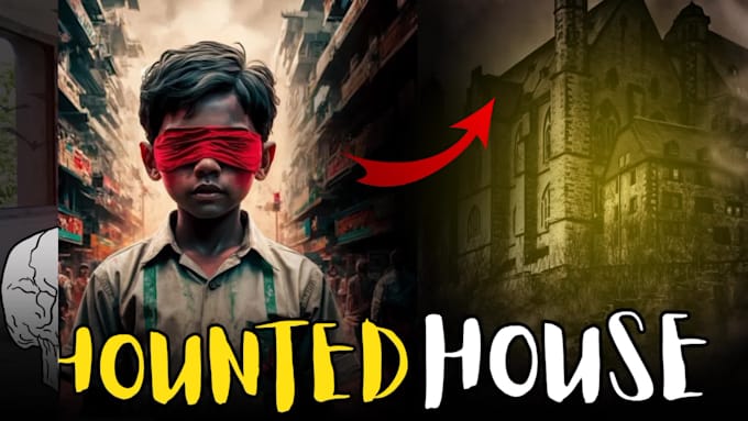 design creepy scary horror thumbnail for videos or stories