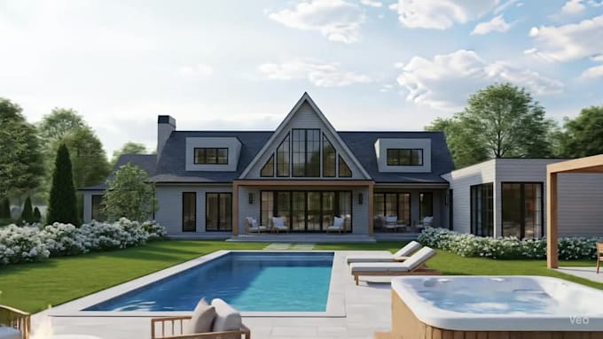 do landscape design, garden, terrace, patio, pool, deck, 3d backyard rendering