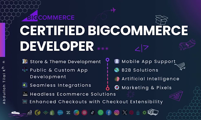 do bigcommerce development, custom apps, and integrations as a certified bigdev