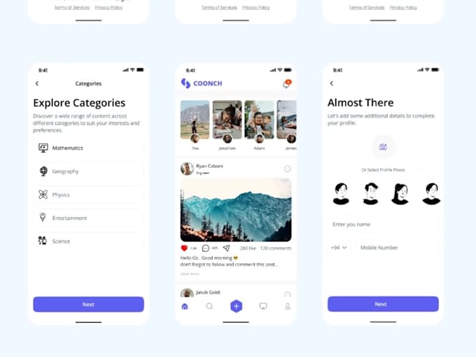 do modern website ui ux design, mobile app ui ux design