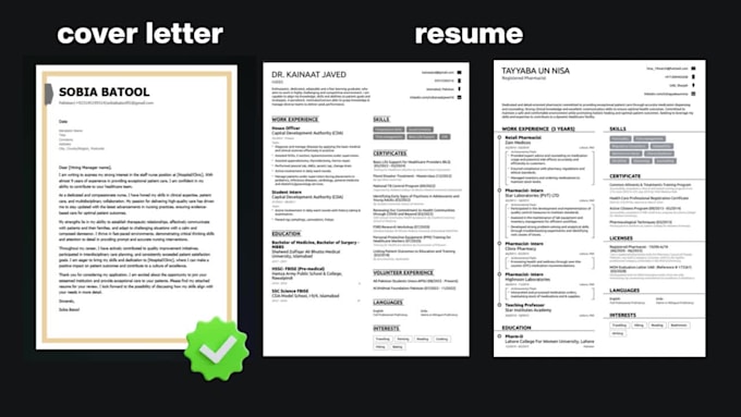 deliver in 12hrs your resume, CV, cover letter, linkedin