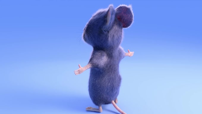 create a cartoon 3d character with fur and rig