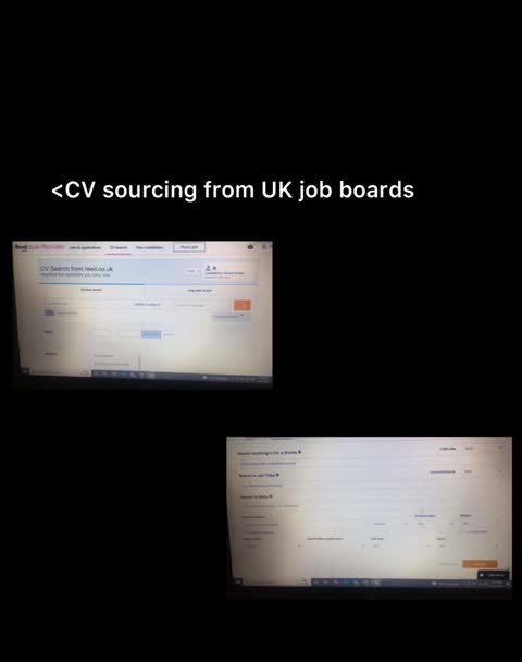 recruit, source and find suitable cvs or profiles from job boards and linkedin