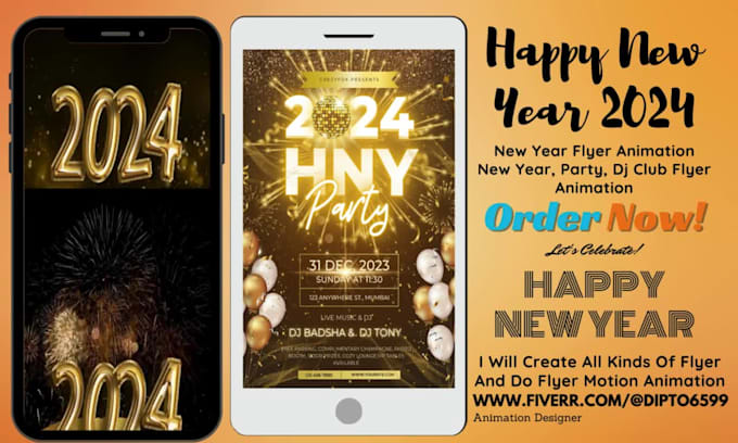 do happy new year 2025 flyer animation for social media post