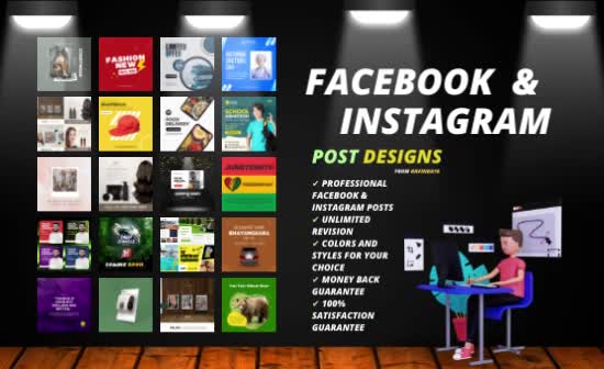 design attractive facebook and instagram posts