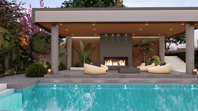 design your backyard, patio, landscape realistic 3d