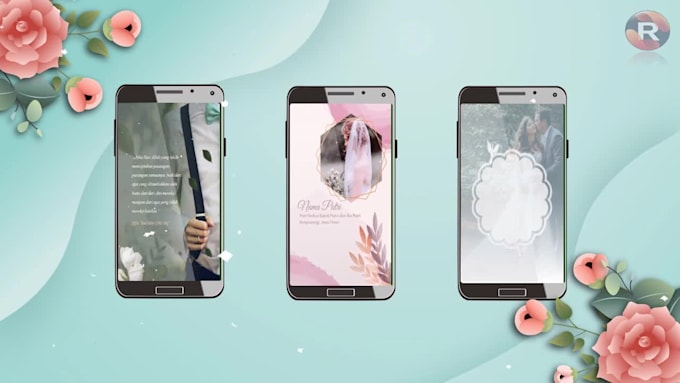 create elegant video wedding invitation