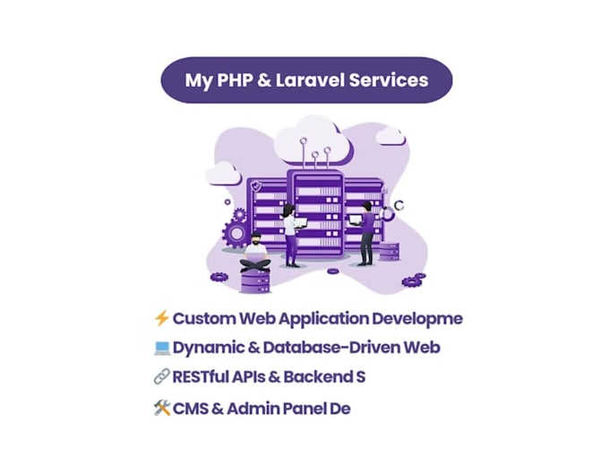 build custom and efficient websites or web apps using PHP and laravel