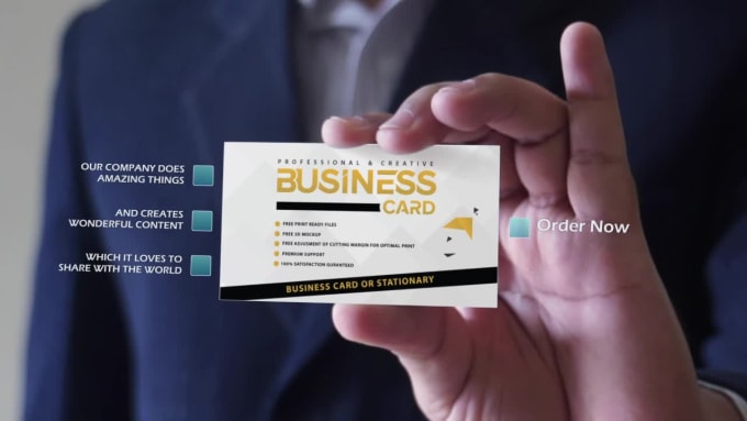 Download Design Professional Business Card With Free Video Mockup By Logo Professor1 Fiverr