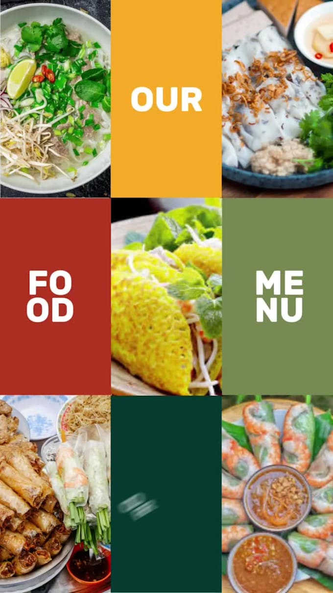 design attractive food menu or restaurant poster