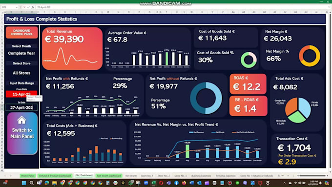 create a dynamic and interactive excel dashboard