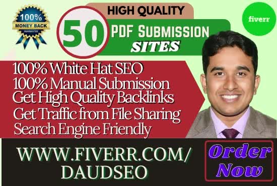 do PDF submission manually to 50 document sharing sites