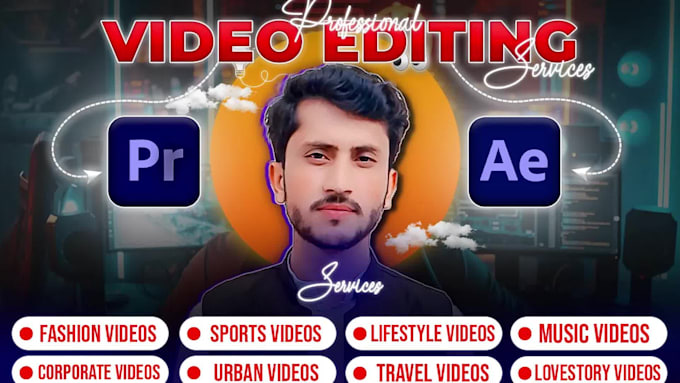 do professional video editing using adobe premiere pro and after effects