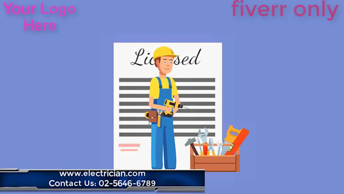 make 2d animated explainer electrician promo video