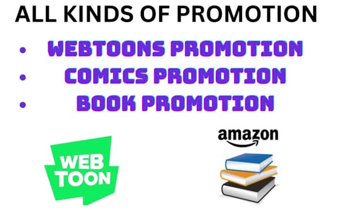do promotion on webtoons, comics, amazon books promotion