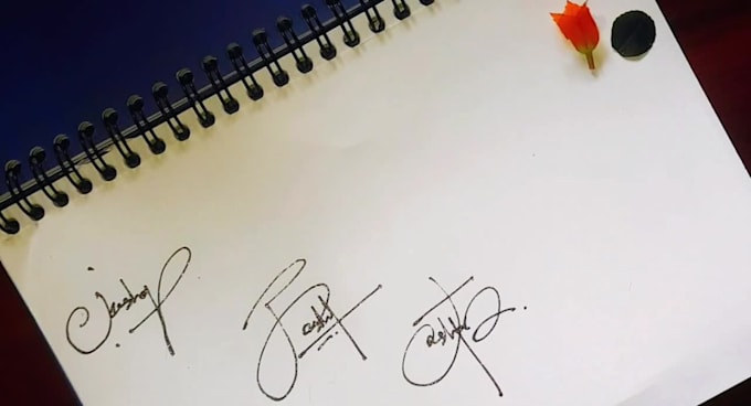 do custom handwritten or digital signature design with professional videography