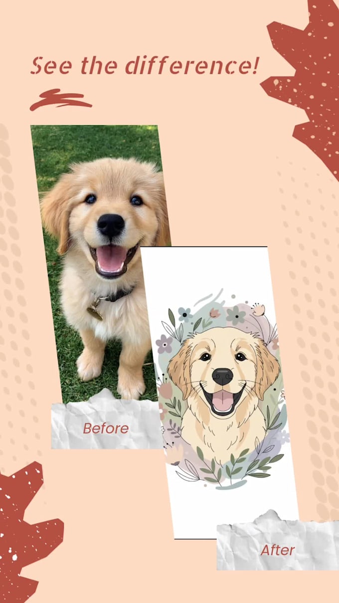 create premium handdrawn pet illustrations print ready