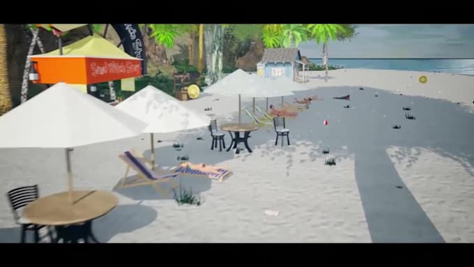 create custom 3d game environment, cinematic game environment, unity game map