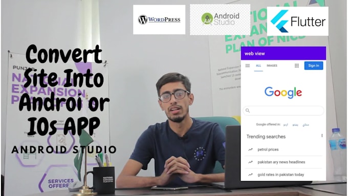 convert website to android app and ios app