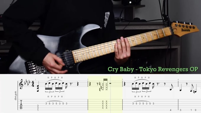 Make guitar tabs for any anime opening or ending by Animetabs | Fiverr