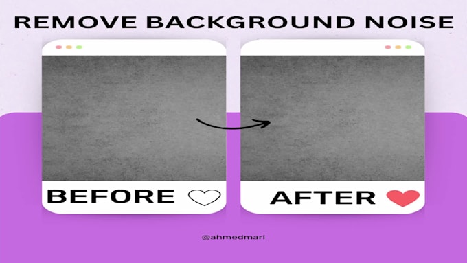 remove background noise from video or audio in 24hrs
