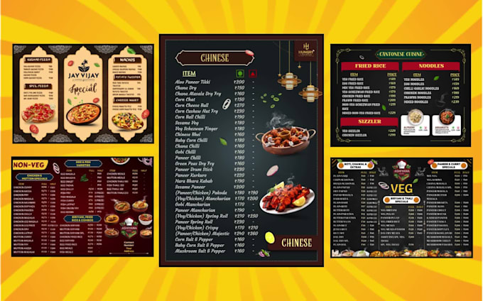 design modern menu restaurant menu digital menu