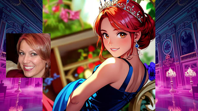transform your selfie into a custom anime princess portrait