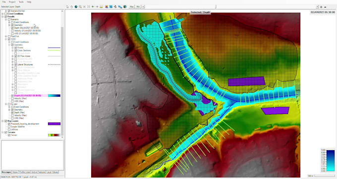 perform water resources, flood, drainage, and gis analysis