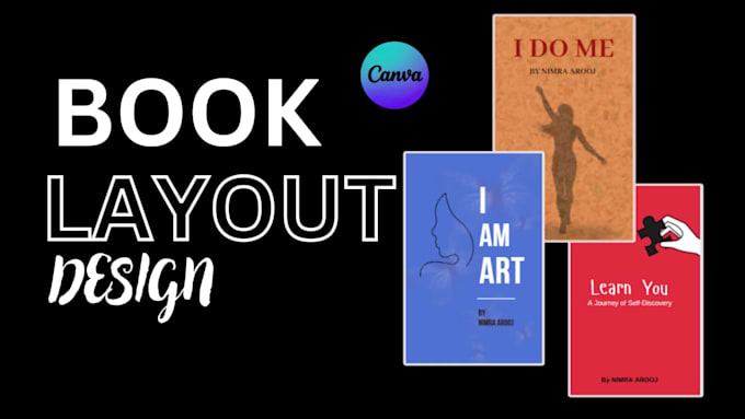do book formatting, canva book layout and cover design
