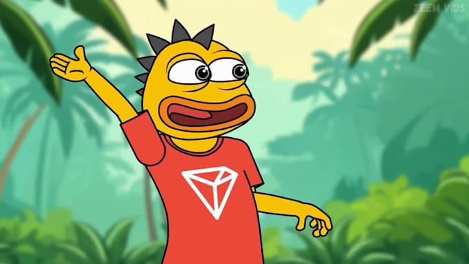 create 2d memecoin animation, memecoin art ,meme video, 2d crypto meme video