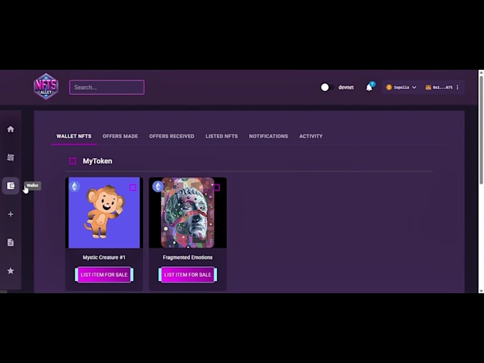 develop complete nft marketplace with minting selling and reselling nfts