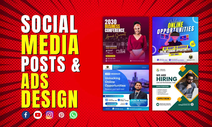 Design social media posts, ads, flyers by Akcreatives_ | Fiverr