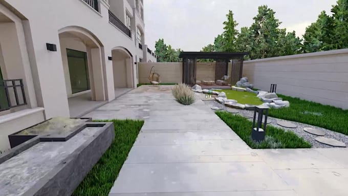 design landscape, garden, backyard, patio in 2d and 3d