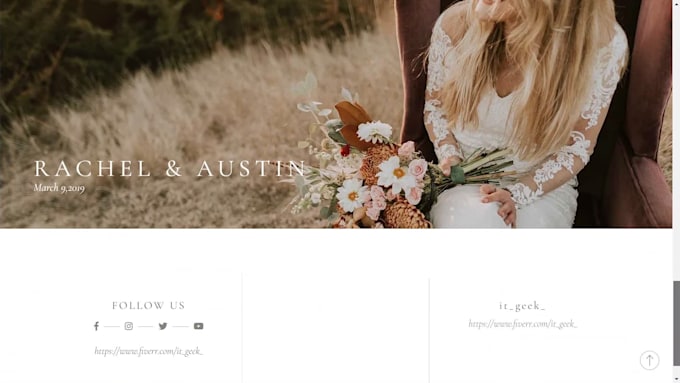 create a website for your wedding photographs