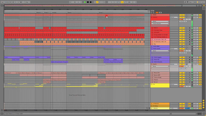 provide a melodic techno arabian vibe ableton template