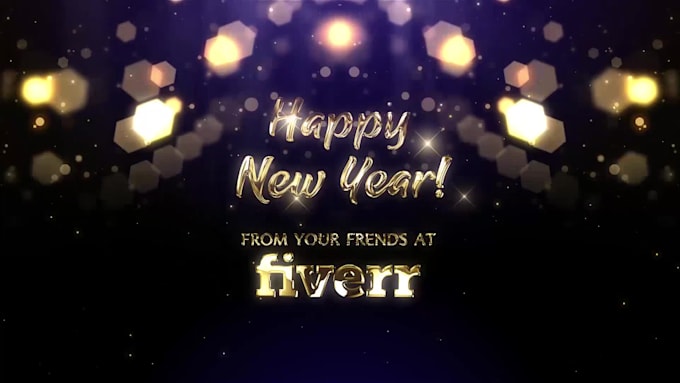 create christmas or new year greeting video