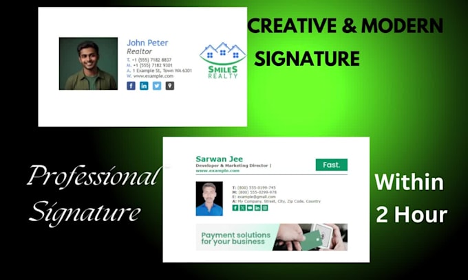Create animated and clickable email signature for different platform in ...