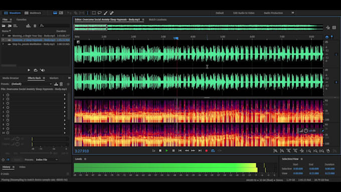 edit, mix and master your guided meditation with music