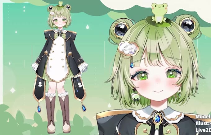 design and rig pro live2d model, 2d vtuber model, anime model ready to stream