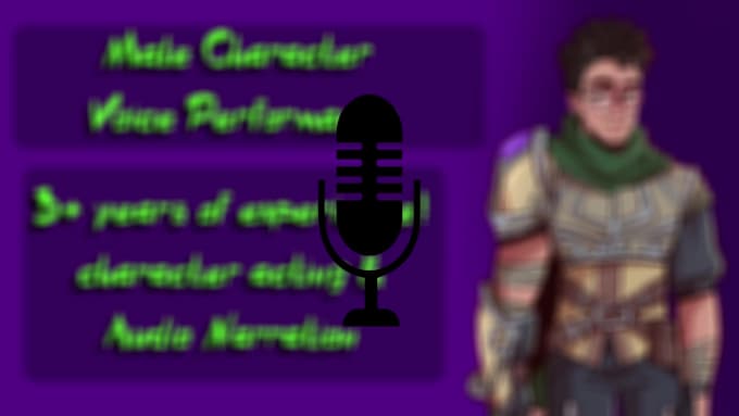 deliver a male voice over