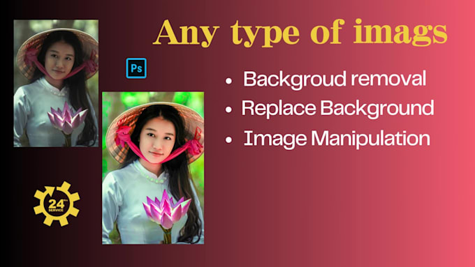 do professional background removal, photo retouching, and image editing