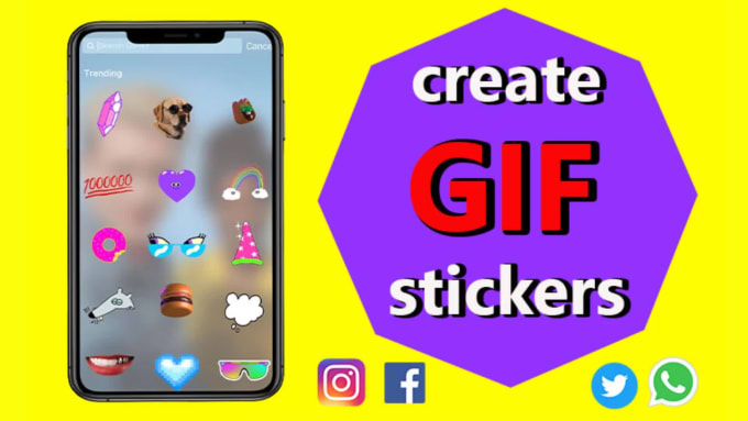 Create animated gif stickers for social media by Creativemurray | Fiverr