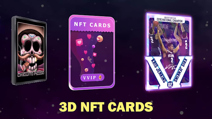 create 3d cards and coins nft animation