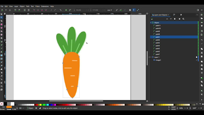 convert your image to vector svg with inkscape